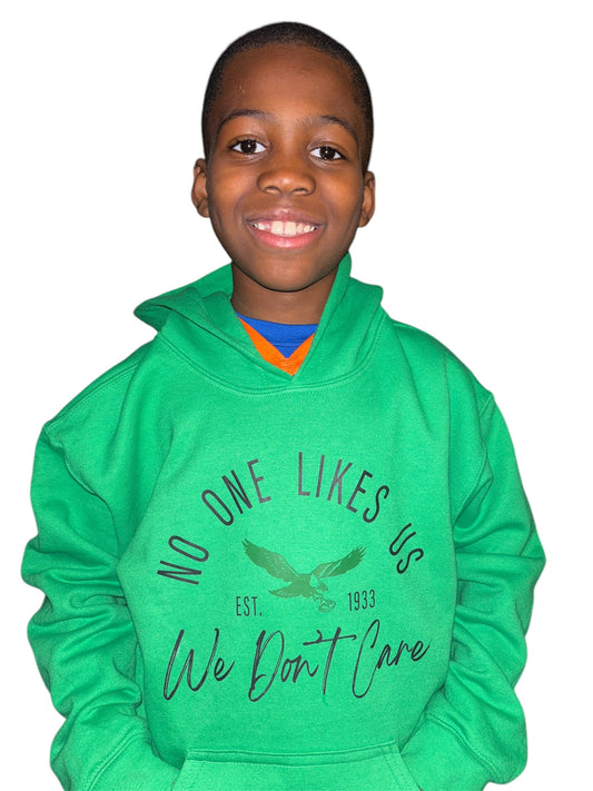 Eagles kids hoodie “No one likes us we don’t care”