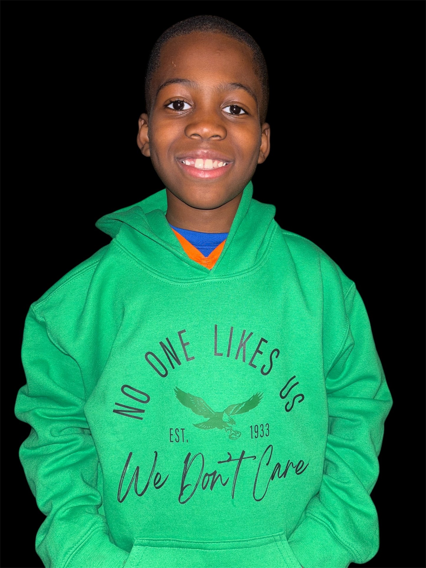 Eagles kids hoodie “No one likes us we don’t care”