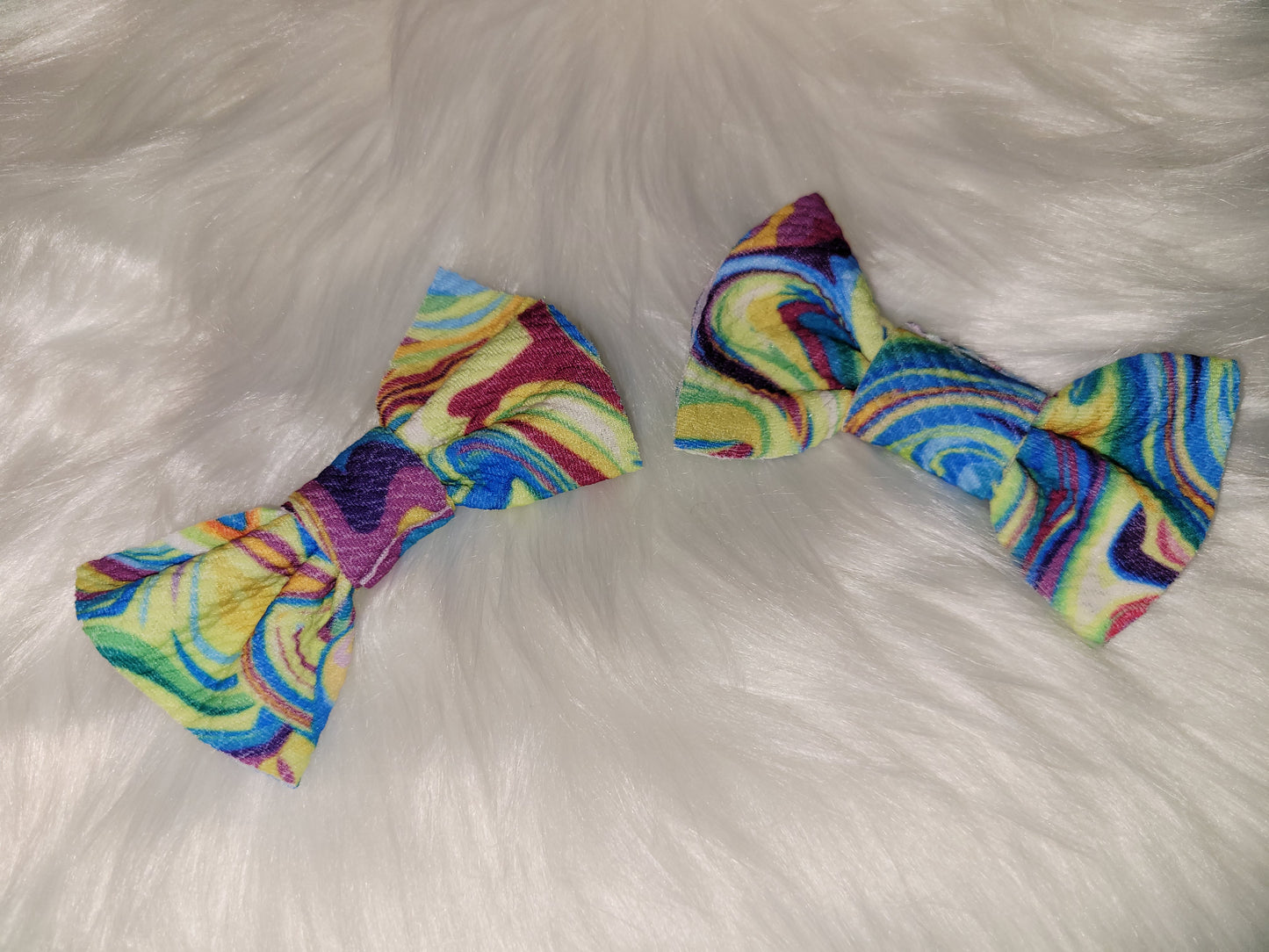 Tye dye swirl minnie bow set