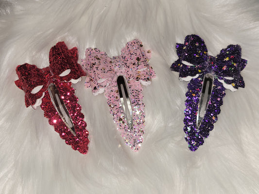 Glitter snap clip set
