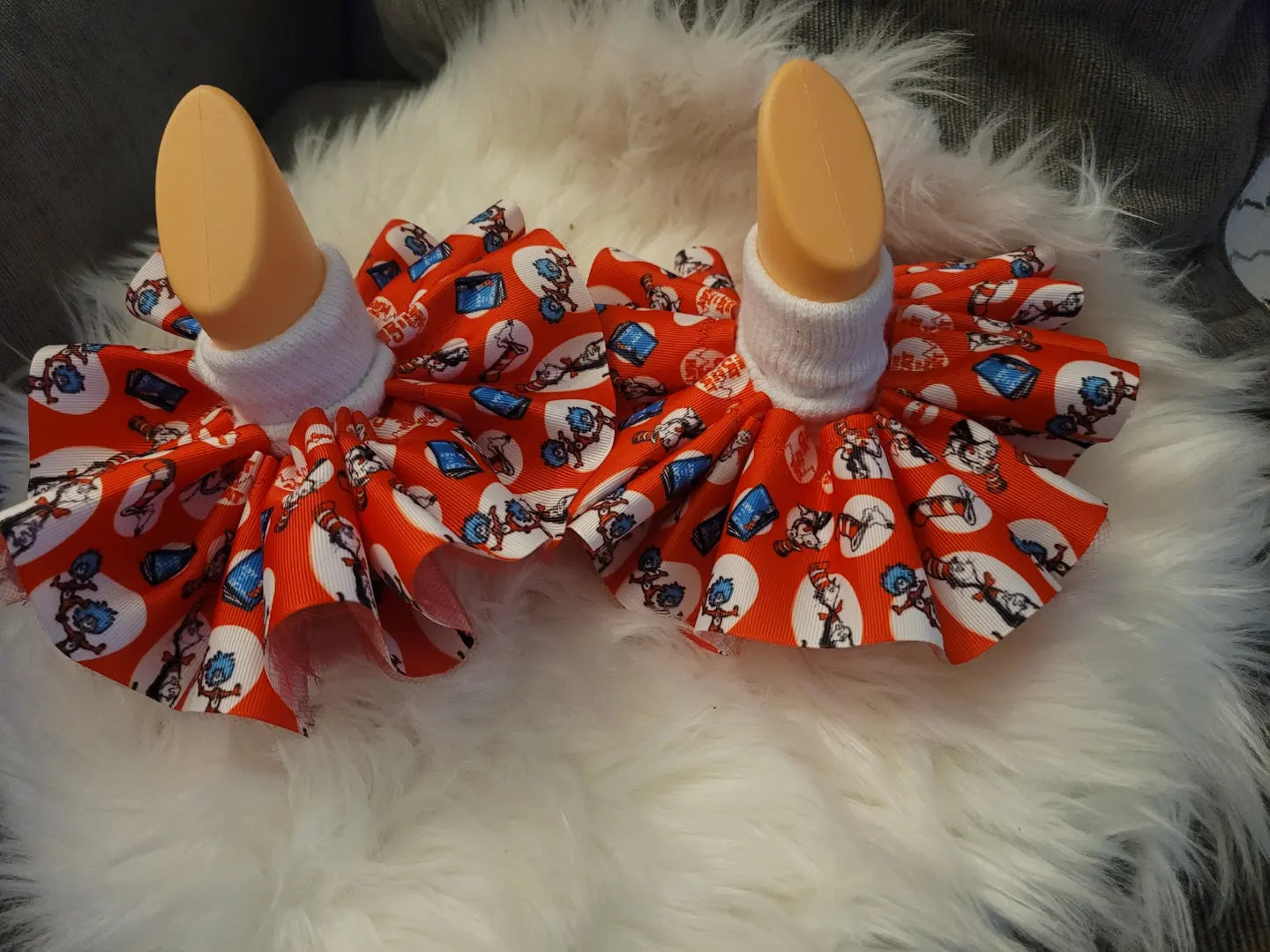 Cat in the hat Ruffle socks (Detachable anklets)