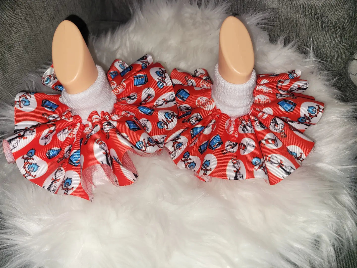 Cat in the hat Ruffle socks (Detachable anklets)