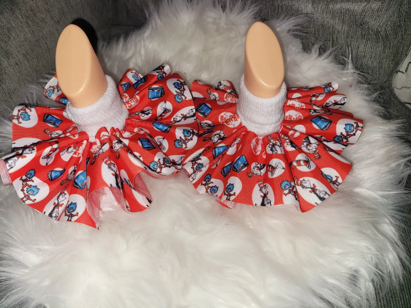Cat in the hat Ruffle socks (Detachable anklets)