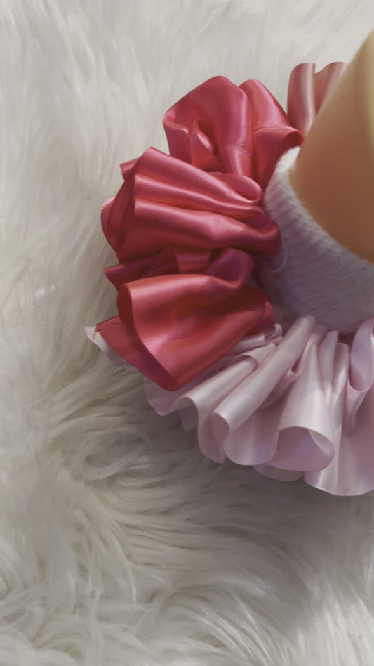 3 Shades of Pink ruffle socks (Detachable anklets)