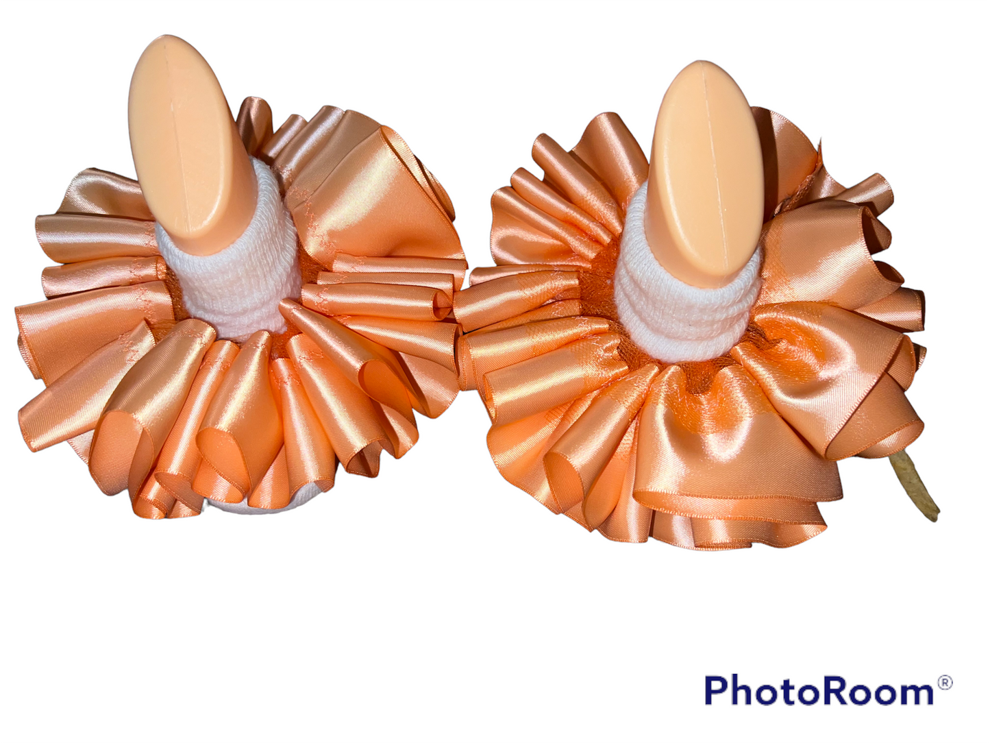 Peach Ruffle socks (Detachable anklets)