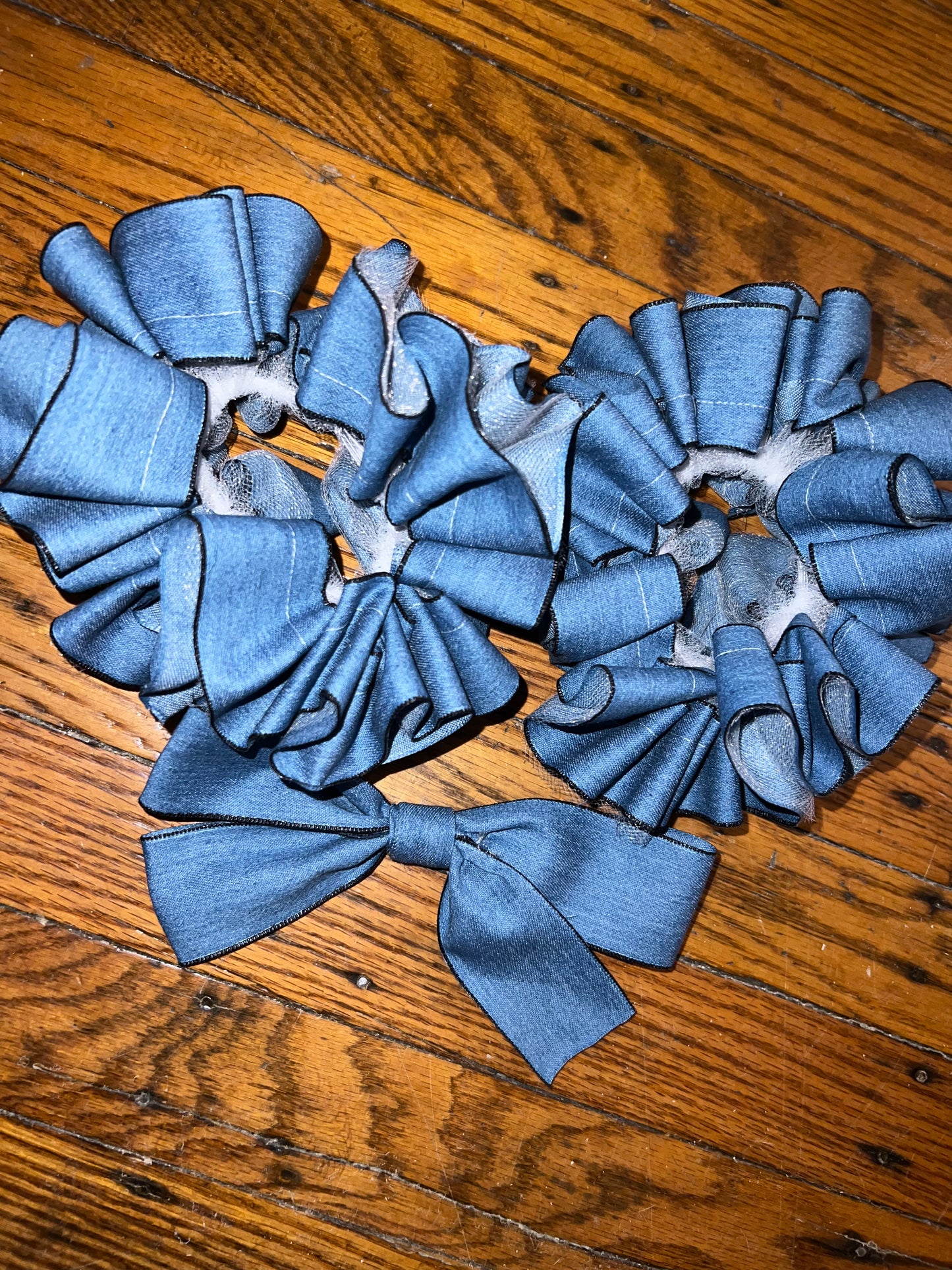 Denim ruffle socks (detachable anklets)