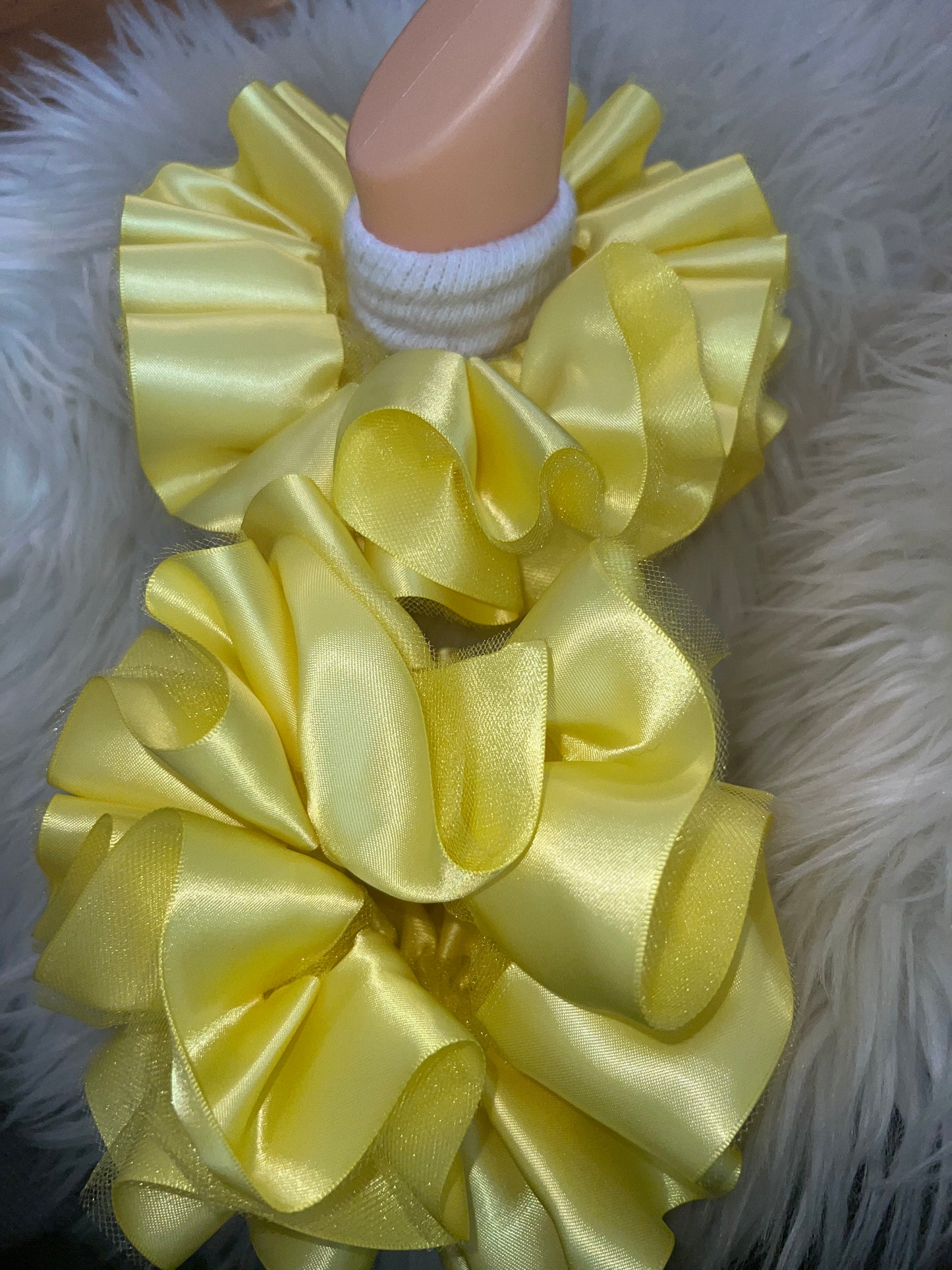 Lemon Yellow Ruffle socks (Detachable anklets)