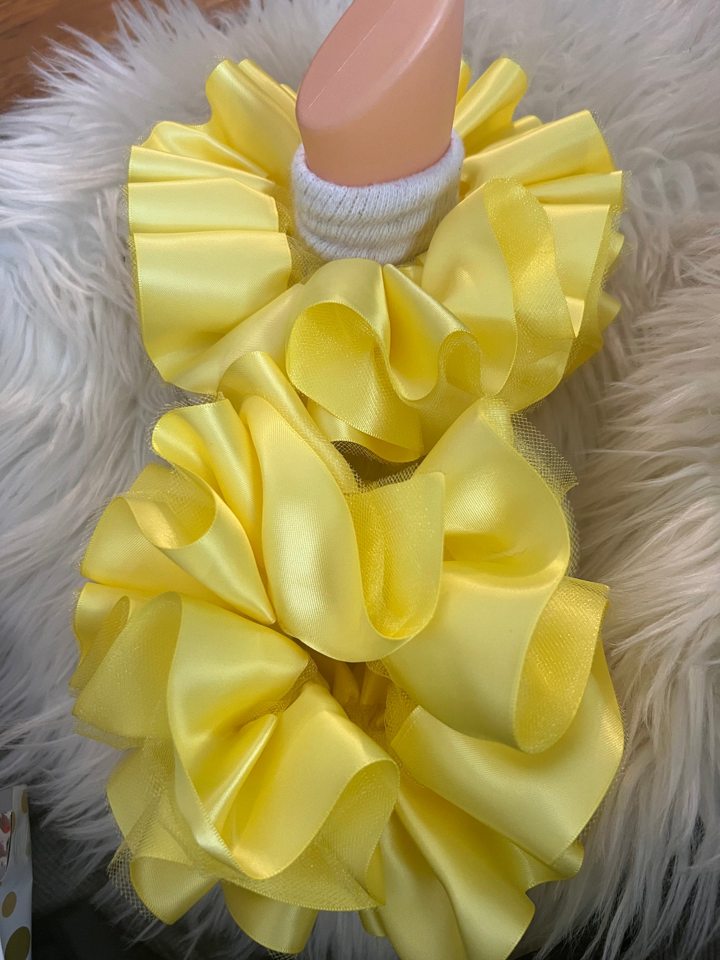 Lemon Yellow Ruffle socks (Detachable anklets)