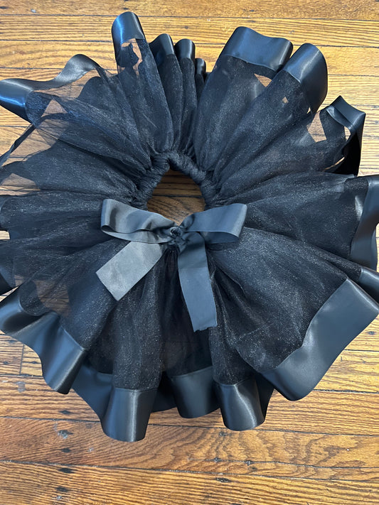 Black Ribbon Trim Tutu