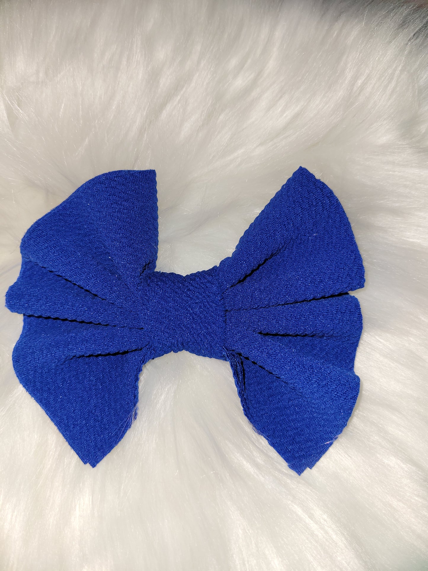 Royal blue bow