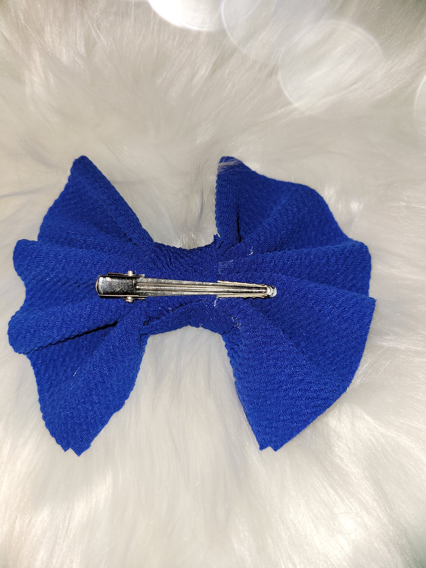 Royal blue bow