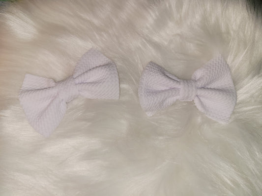 White Piggie size bows