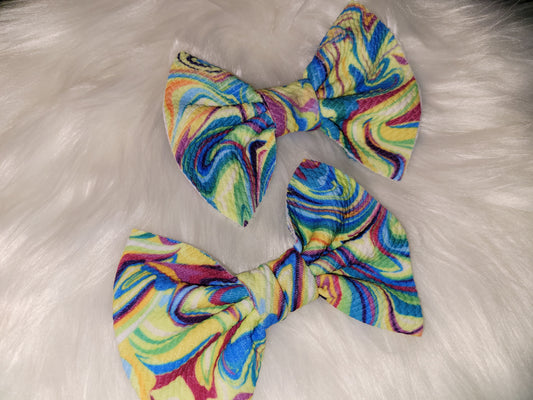 Tye dye swirl minnie bow set