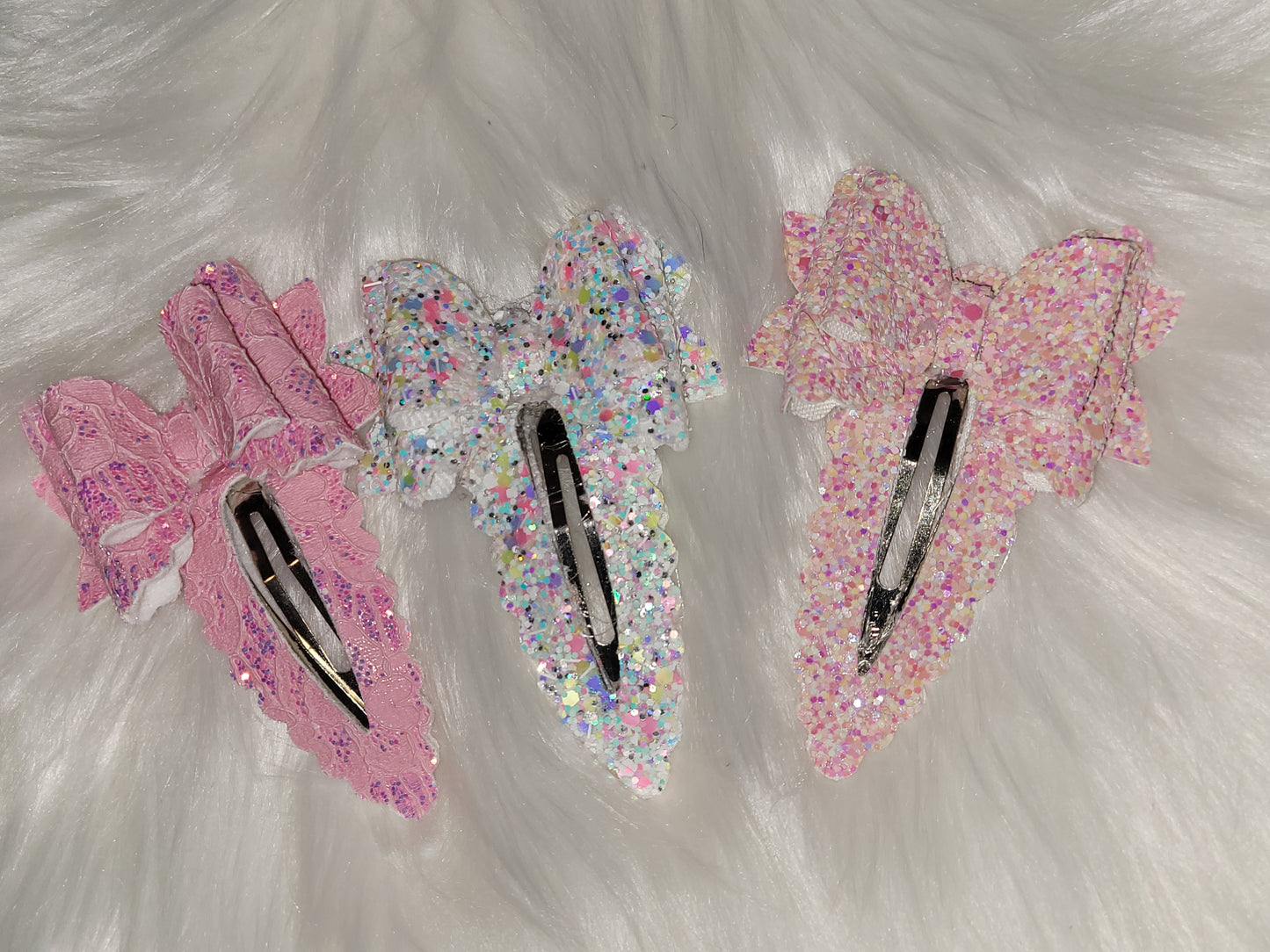 Glitter snap clips