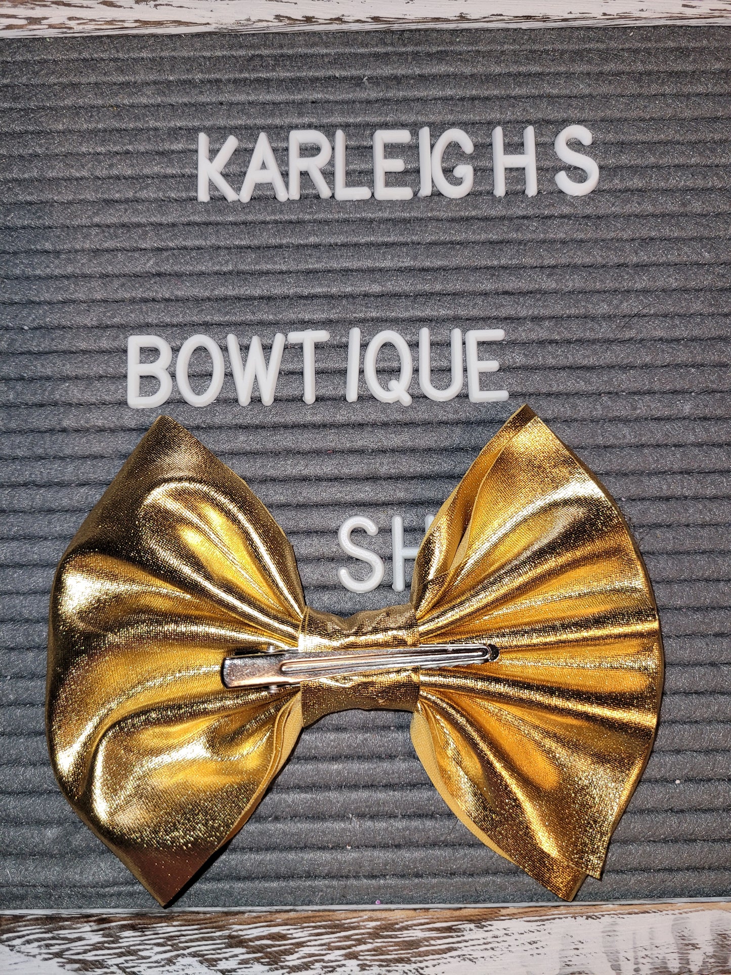 Metallic Gold bow