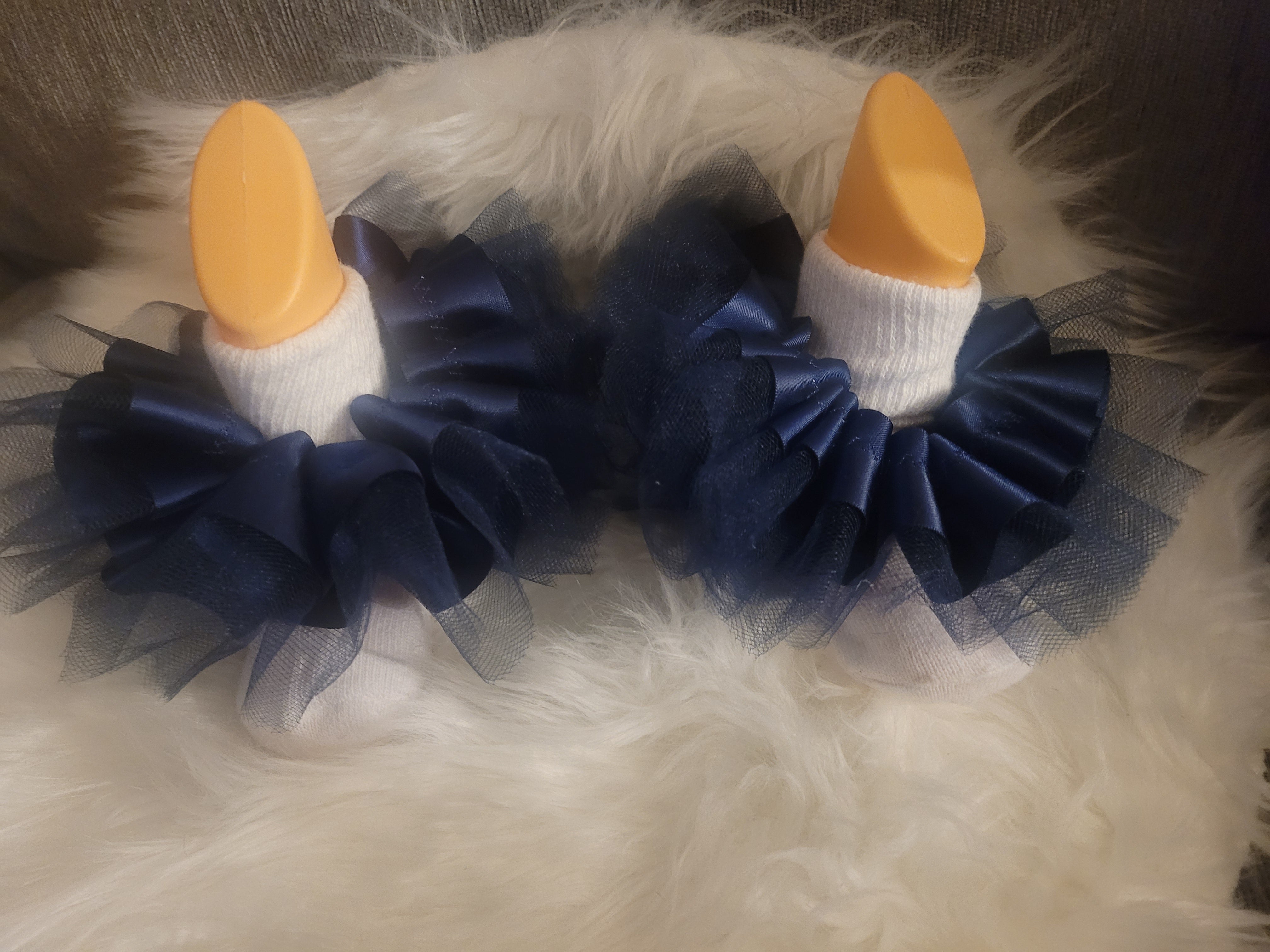 Blue Ruffle Socks