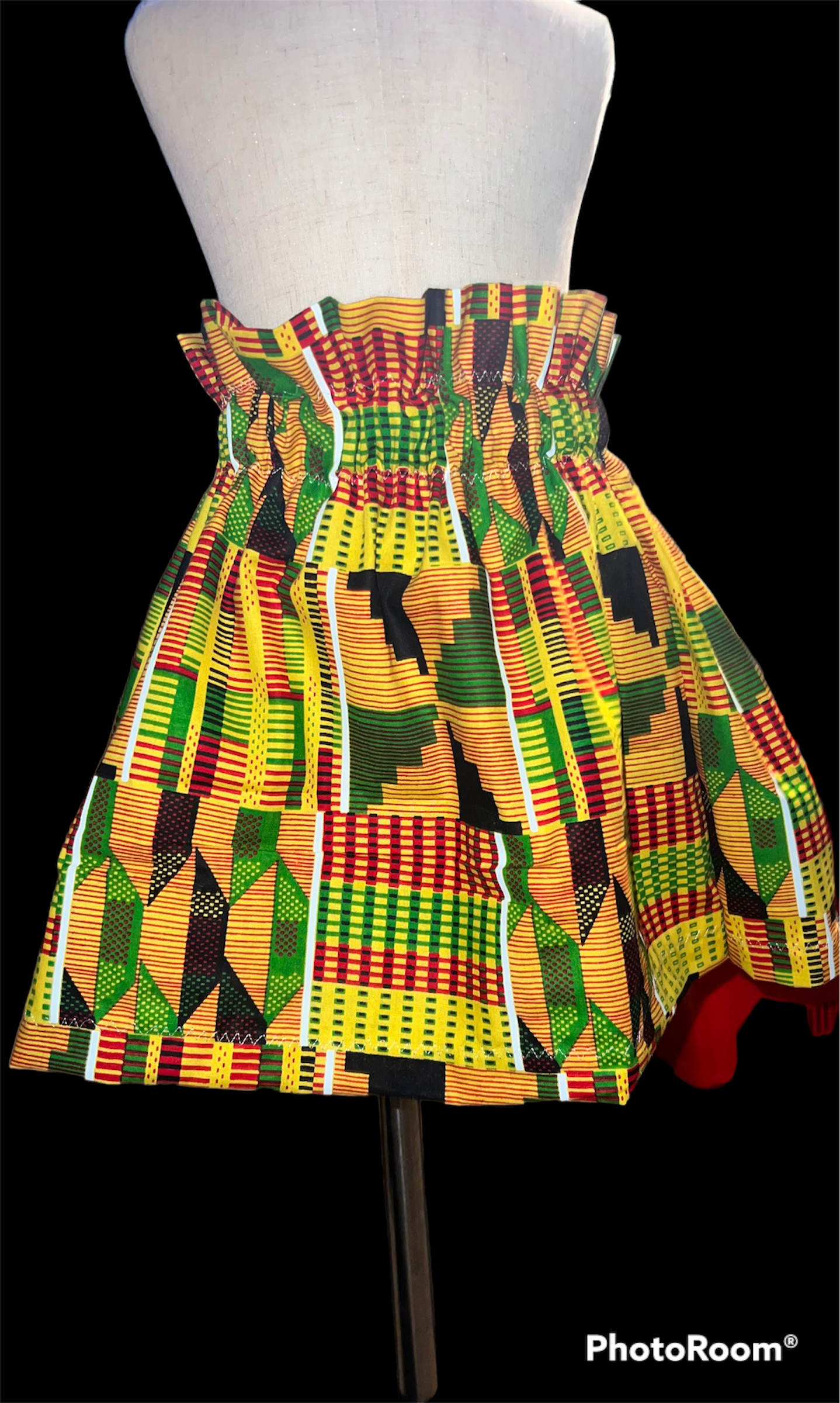 African Kente print skirt