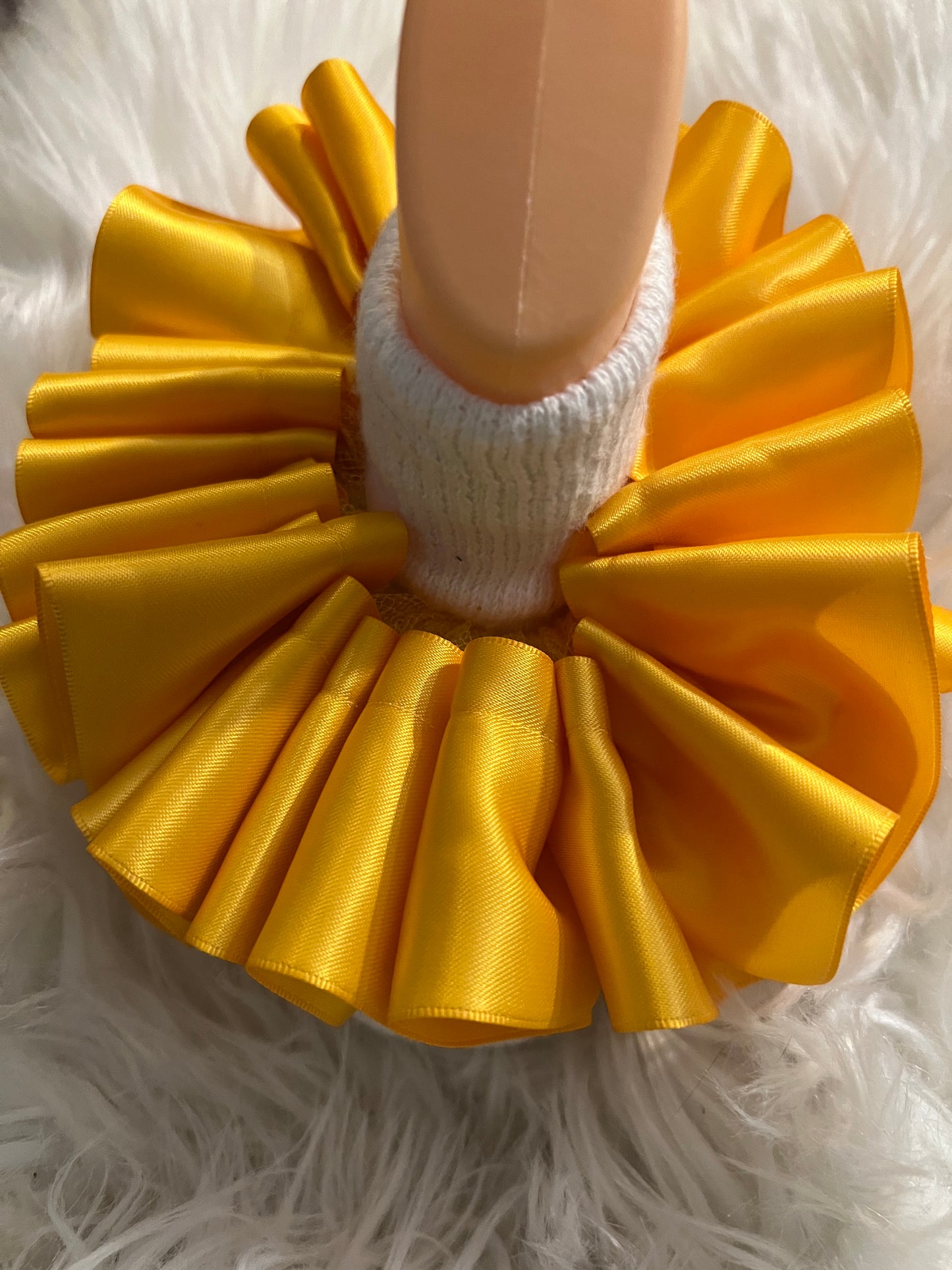 Mustard Yellow Ruffle socks (Detachable anklets)