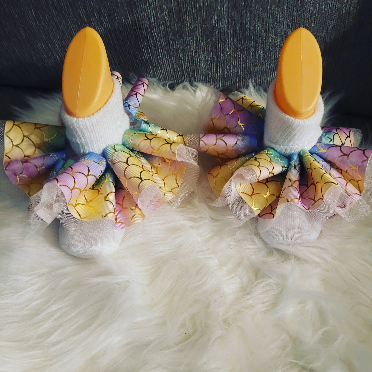 Mermaid scale ruffle socks (detachable anklets)