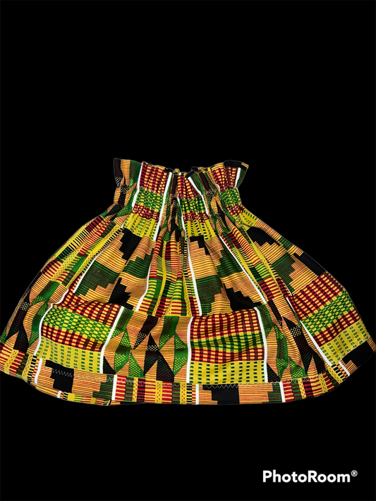 African Kente print skirt