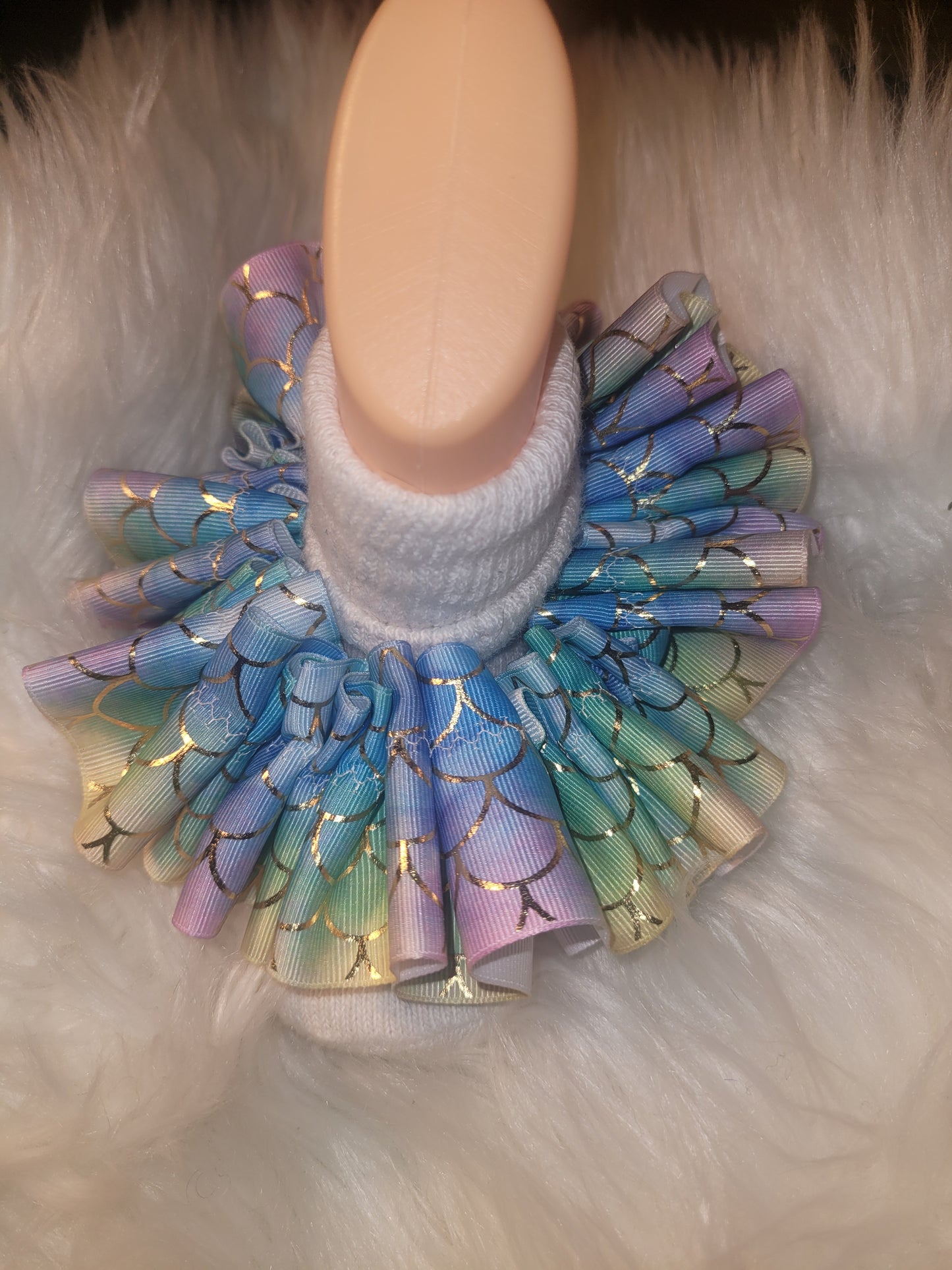 Mermaid scale ruffle socks (detachable anklets)