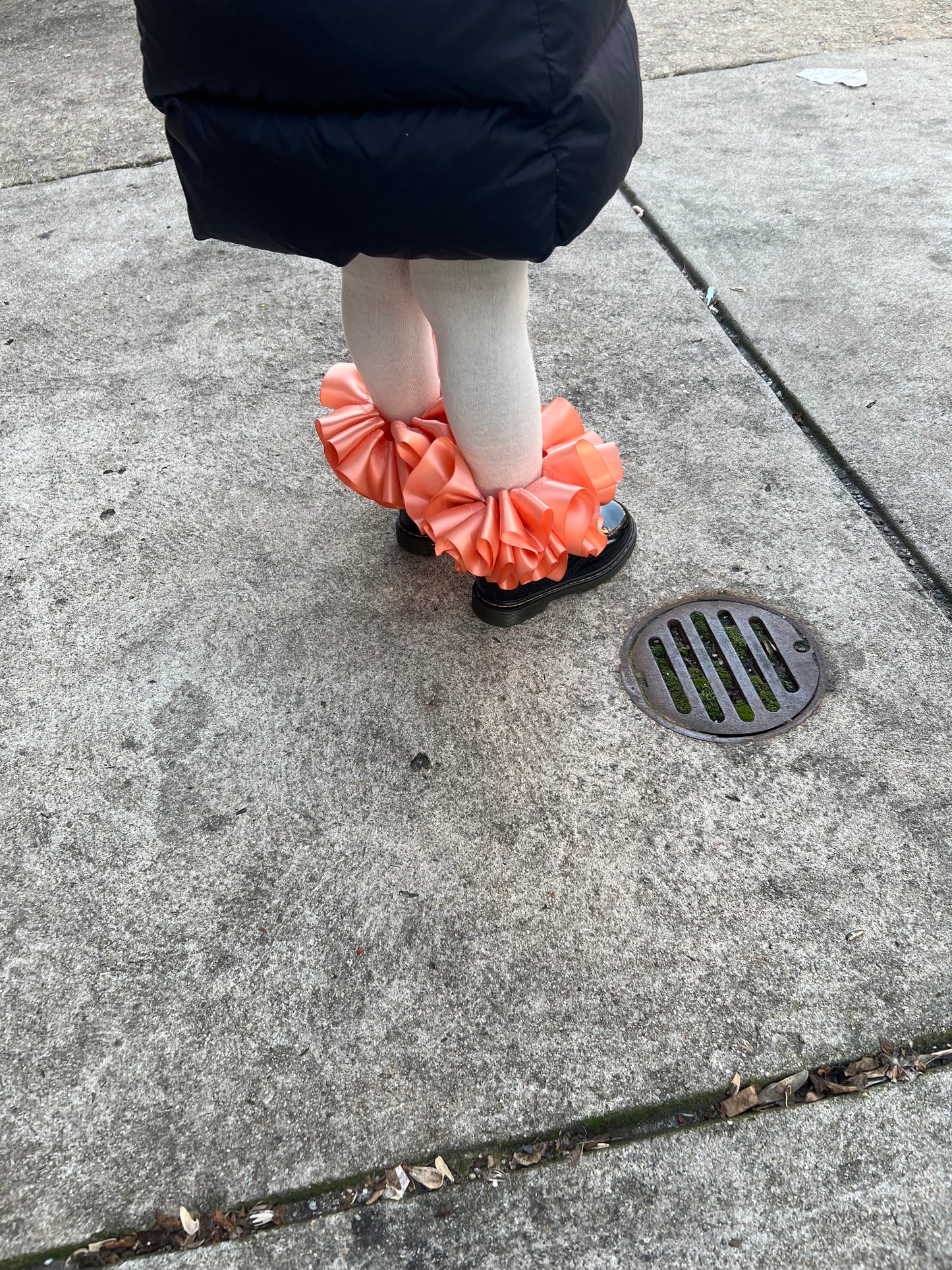 Peach Ruffle socks (Detachable anklets)