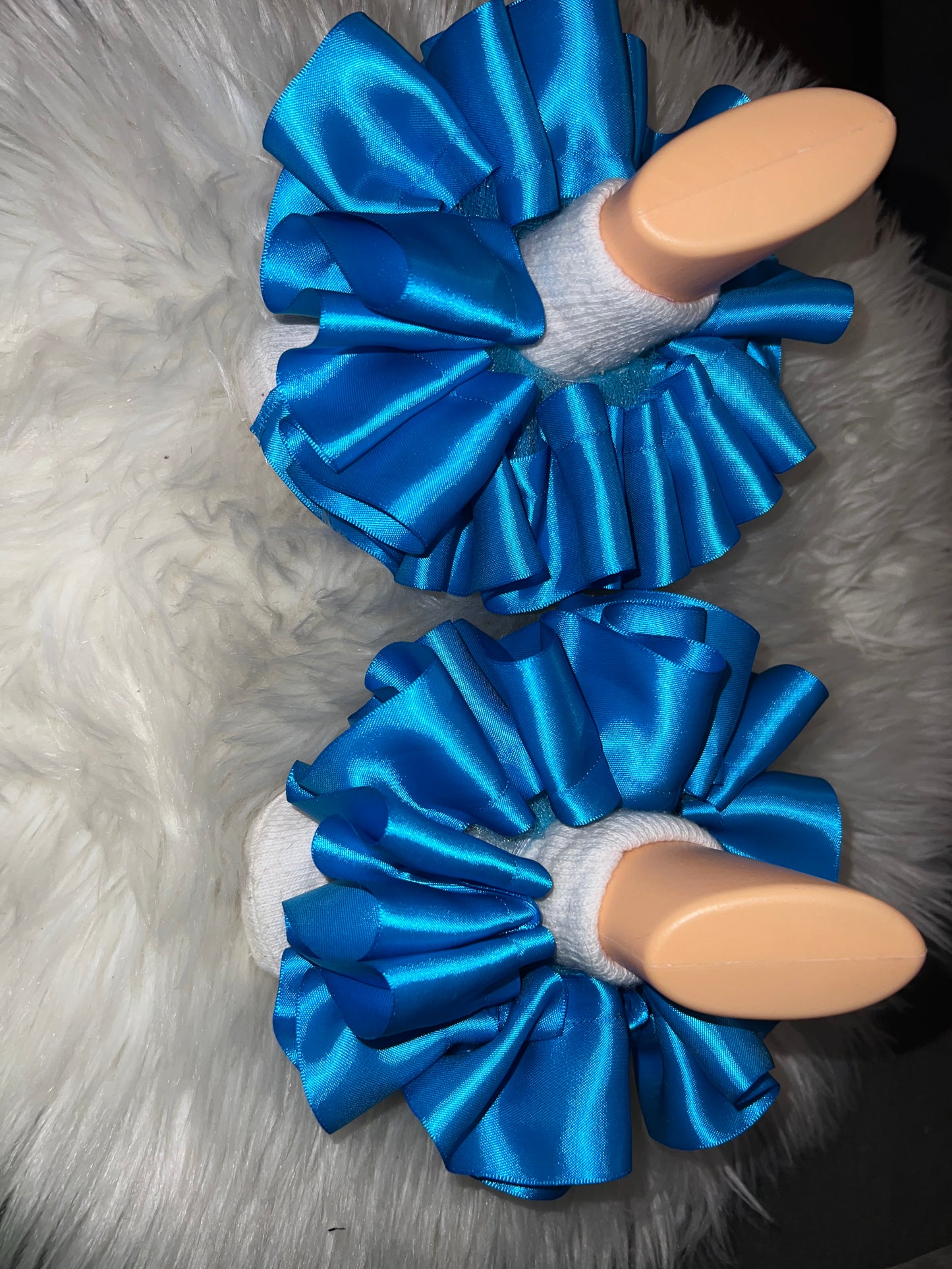 Aegean Blue ruffle socks (detachable anklets)